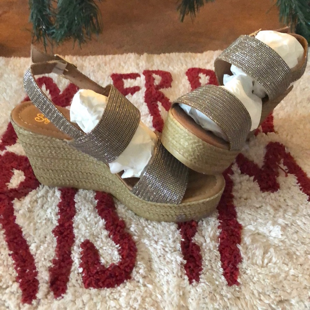 Downtime Bronze Metallic wedge